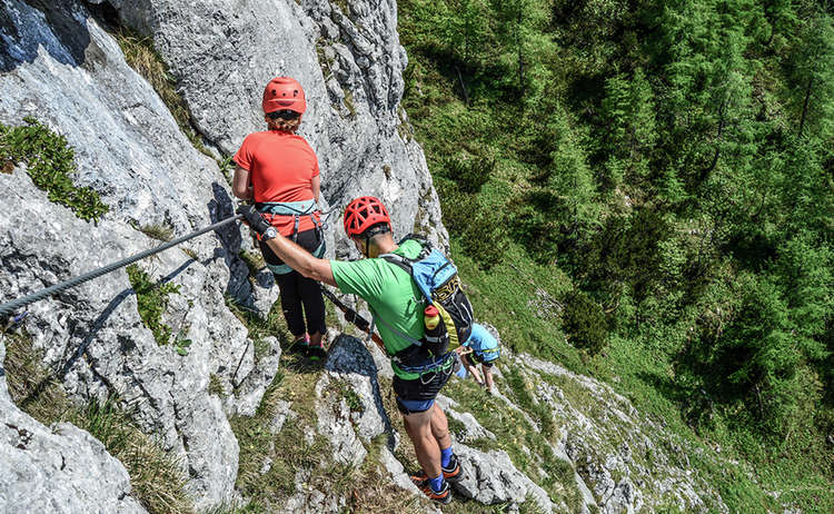 Schützensteig: Familien Klettersteig am Jenner