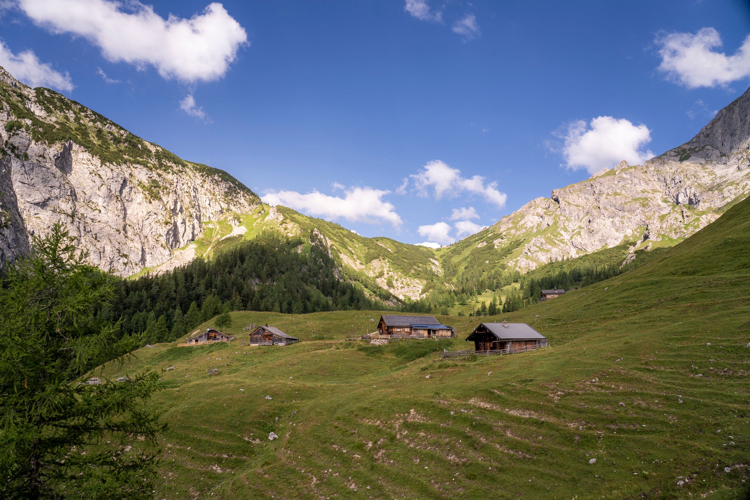 Obere Jochalm, im Hintergrund das Torrener Joch