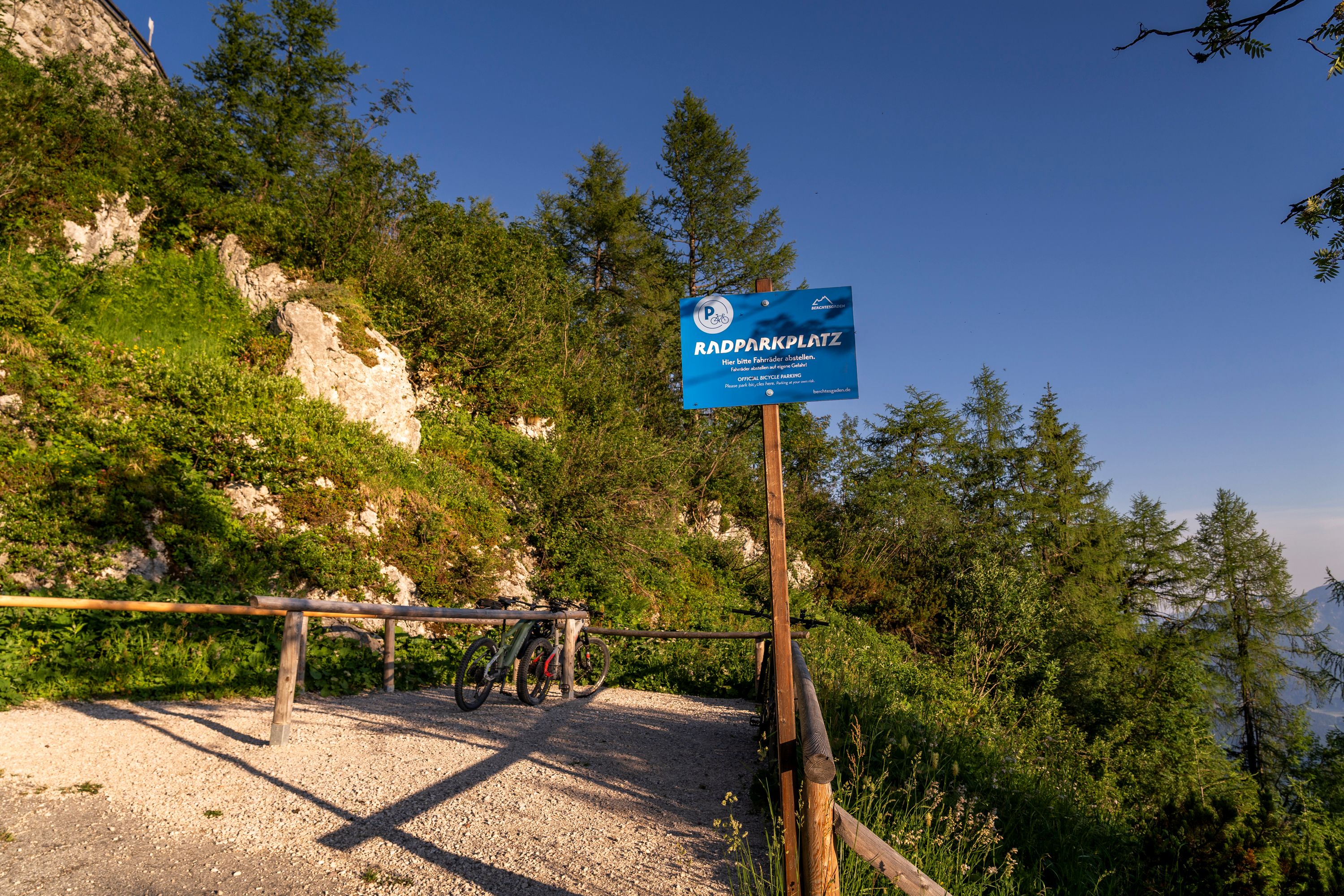 Der Fahrradparkplatz Kehlsteinhaus