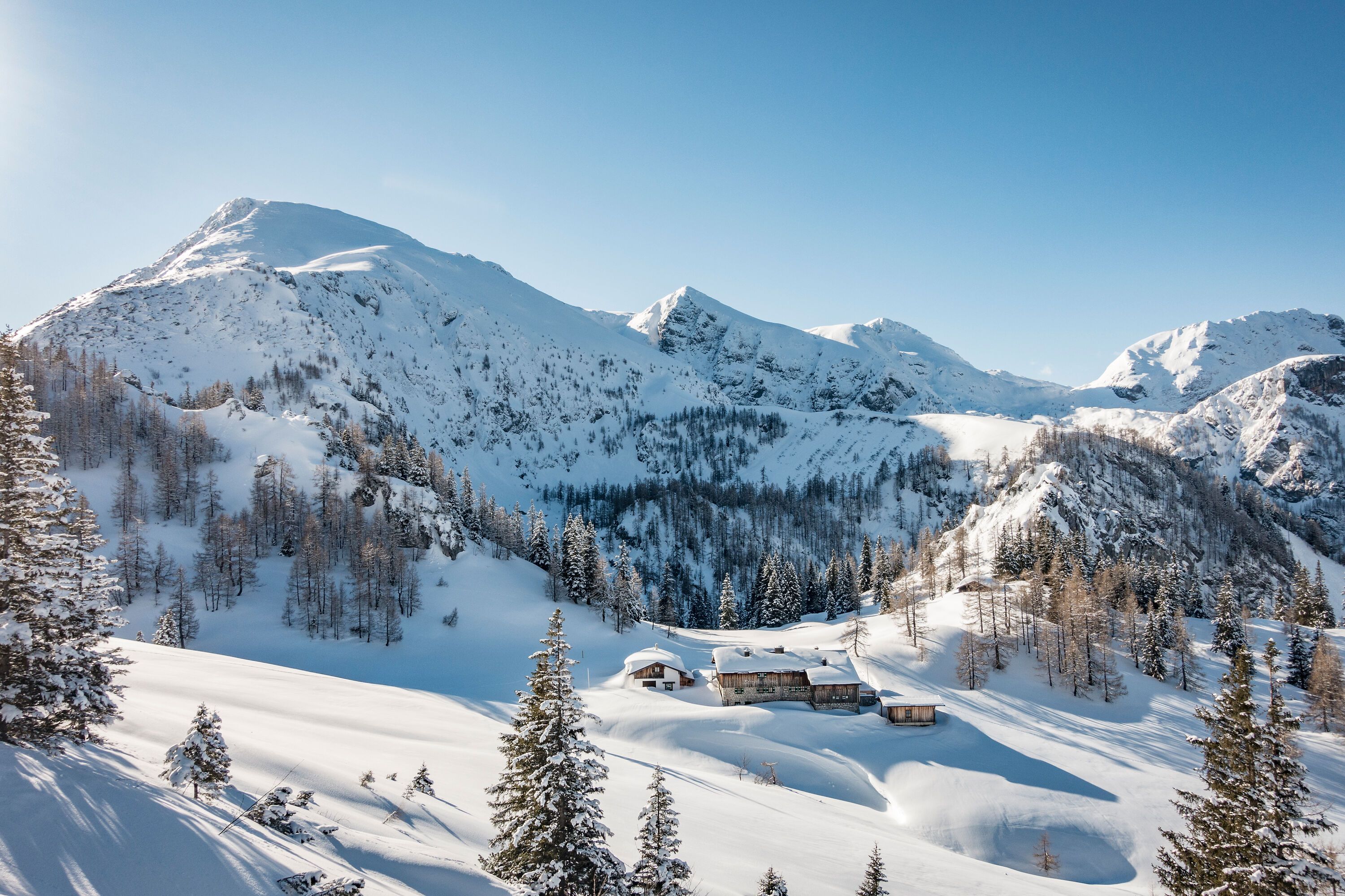 Das Schneibsteinhaus im Winter