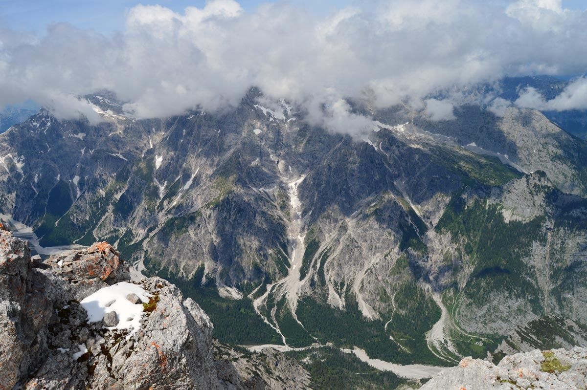 Blick vom Hocheck ins Wimbachtal