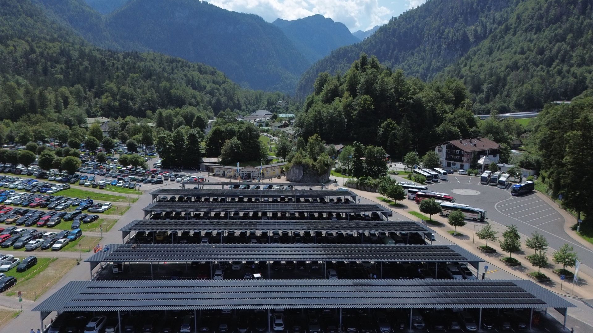 Parkplatz Königssee Carportanlage